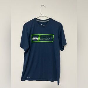 Nike Navy Blue NFL Seattle Seahawks Legend Jock Graphic Tee
